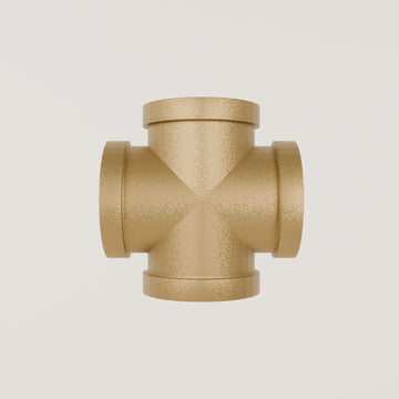 Raccord quadruple – Or | Raccords en fonte malléable Or