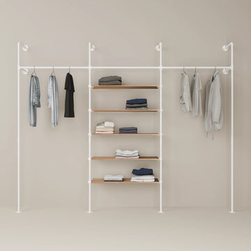 KIM 3 OAK – 5 shelves | white
