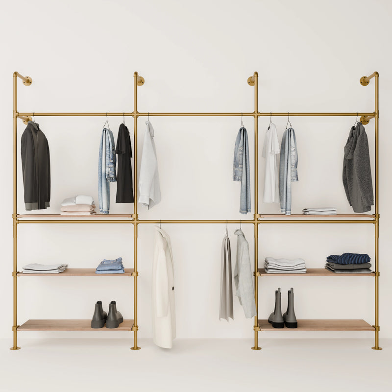 KIM DOUBLE 3 OAK – 6 étagères en bas | or