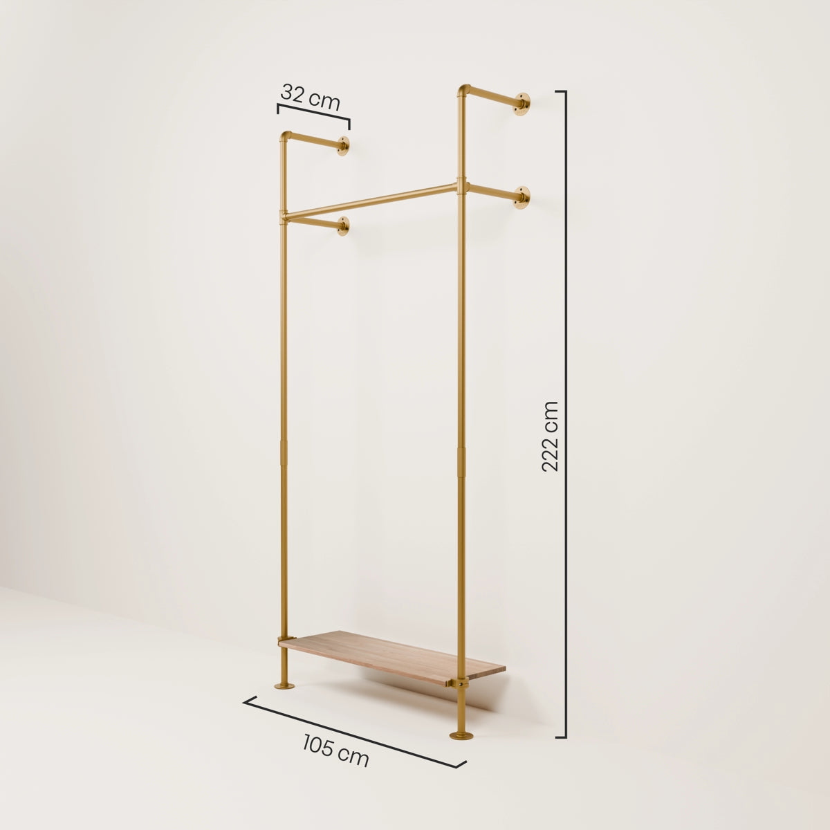 KIM 1 OAK – 1 Regalboden unten | Gold