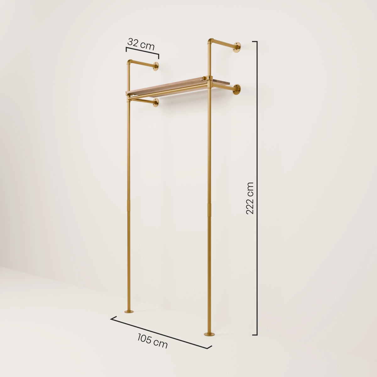 KIM 1 OAK – 1 Regalboden oben | Gold