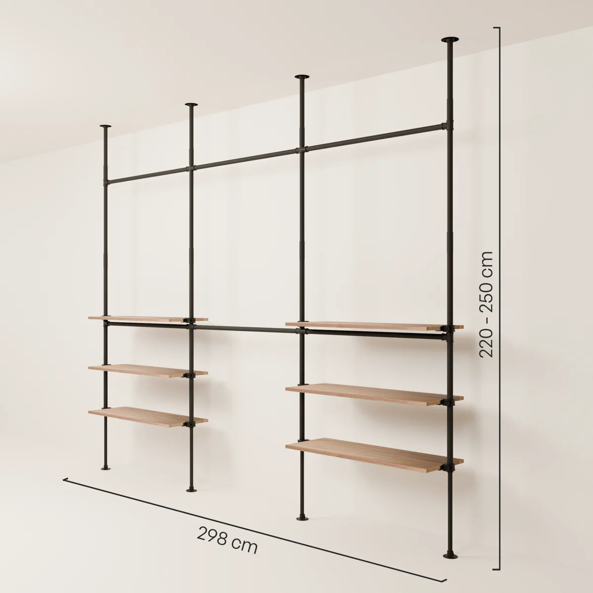 LOFT 3 OAK – 6 étagères en bas