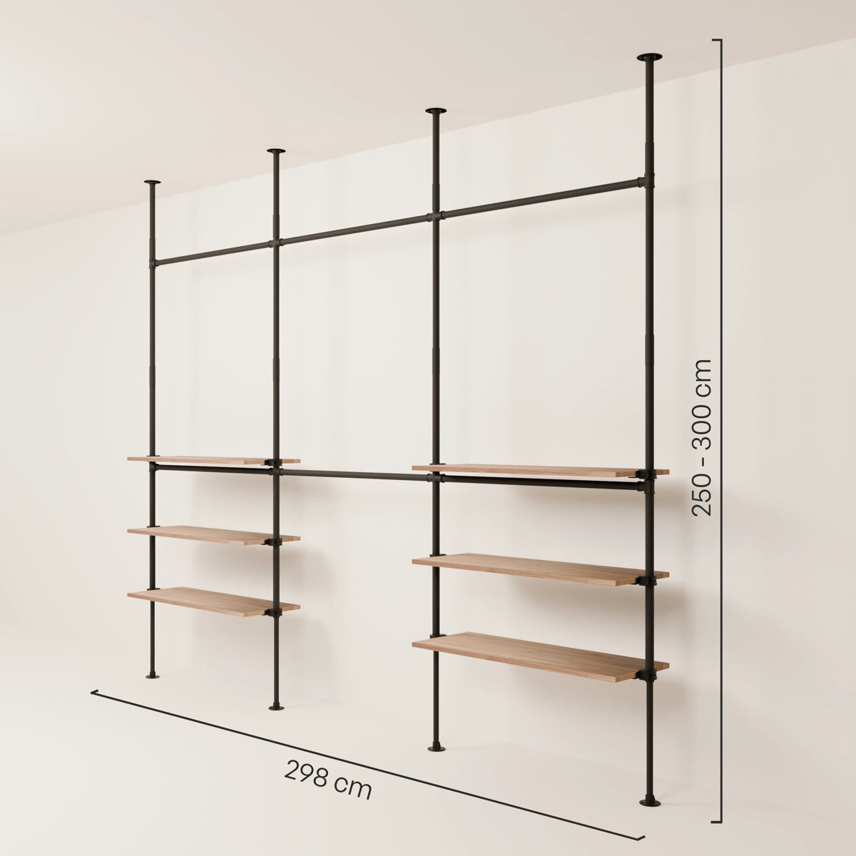 LOFT 3 OAK – 6 étagères en bas