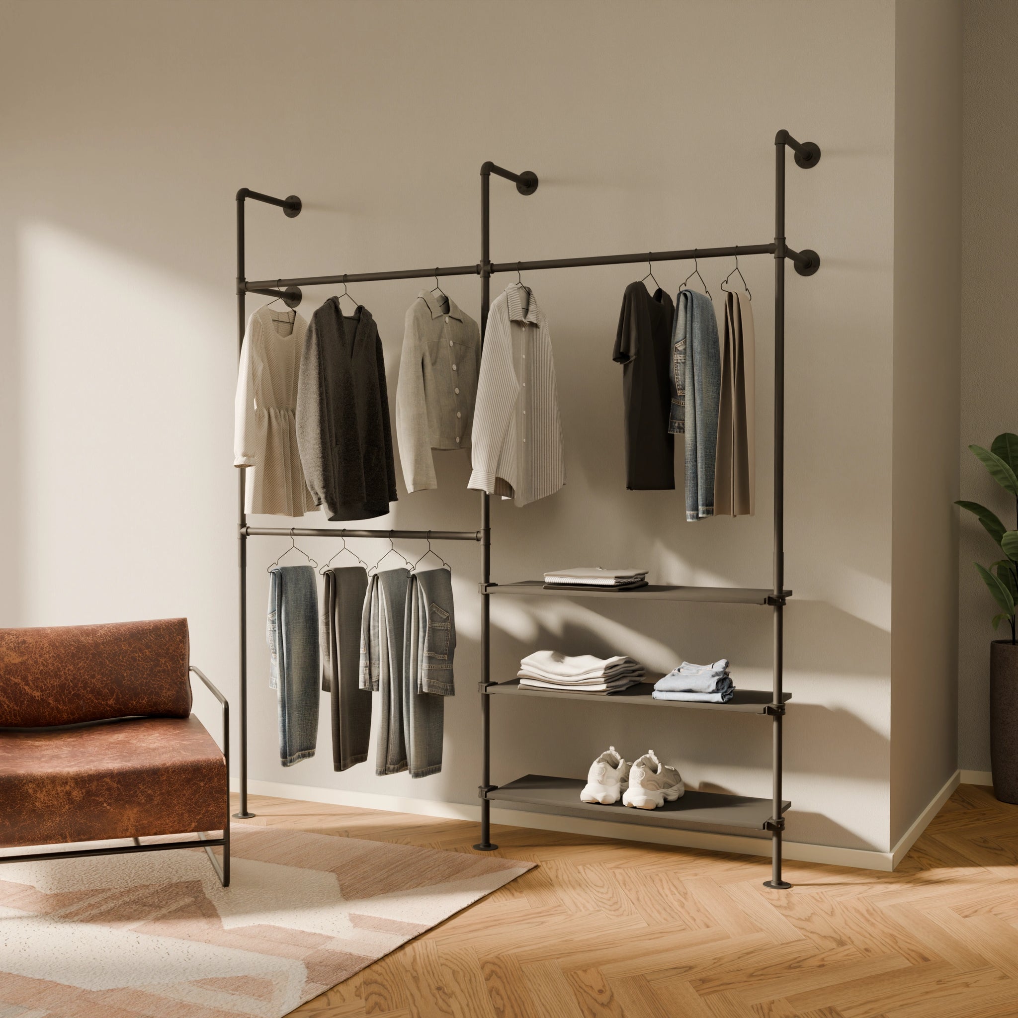 Étagère – Noir | Accessoires de montage inclus | set de 1 | set de 3 | set de 5