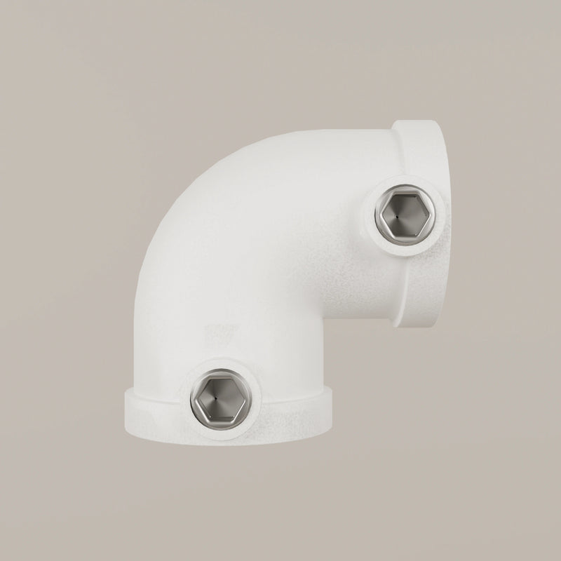 Raccord 90° Pince – Blanc