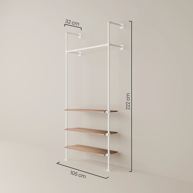 KIM 1 OAK – 3 Regalböden | Weiß