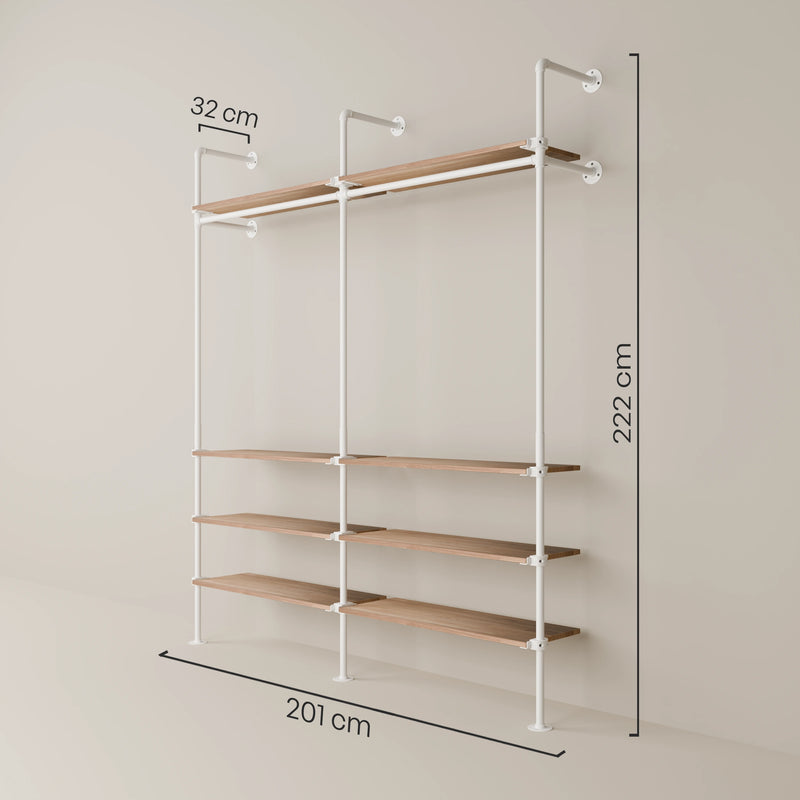 KIM 2 OAK – 8 étagères | blanc