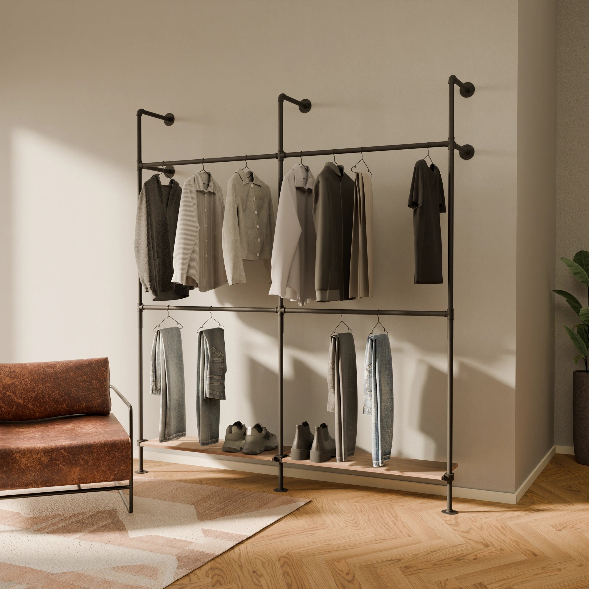 KIM DOUBLE 2 OAK – 2 Regalböden unten