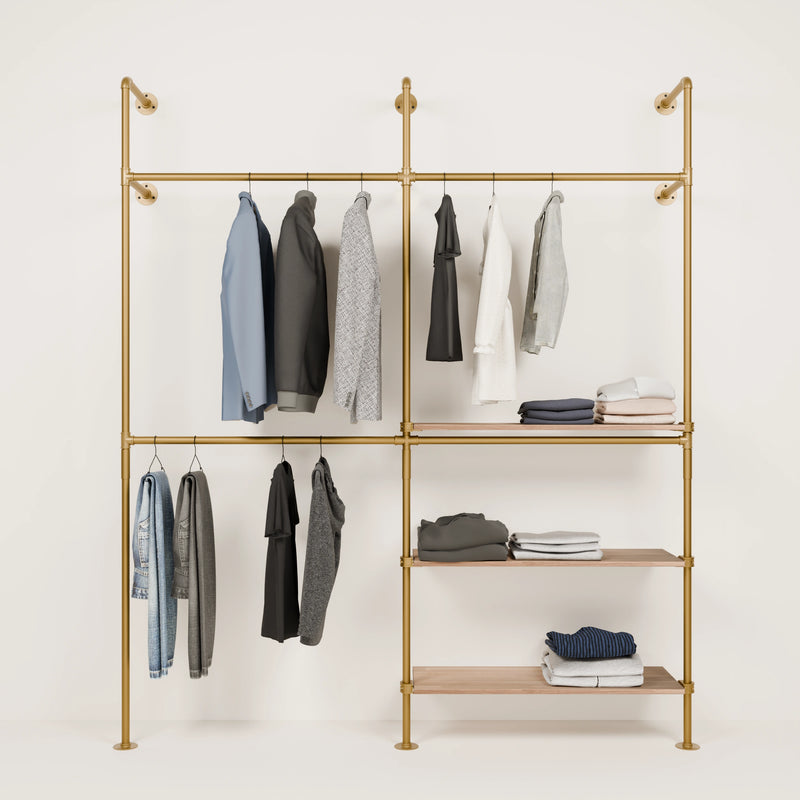 KIM DOUBLE 2 OAK – 3 étagères à droite | or