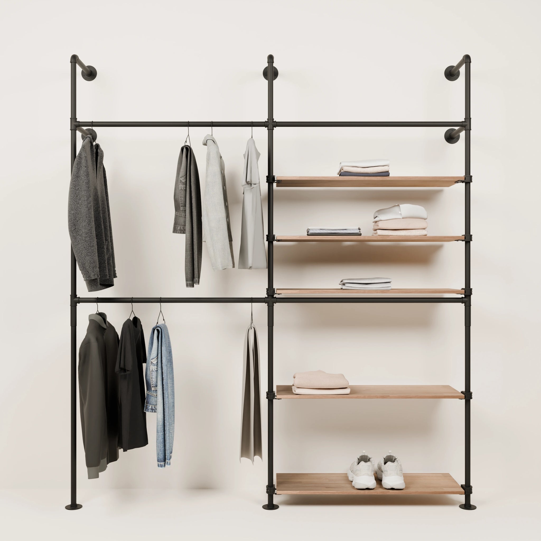 KIM DOUBLE 2 OAK – 5 étagères à droite