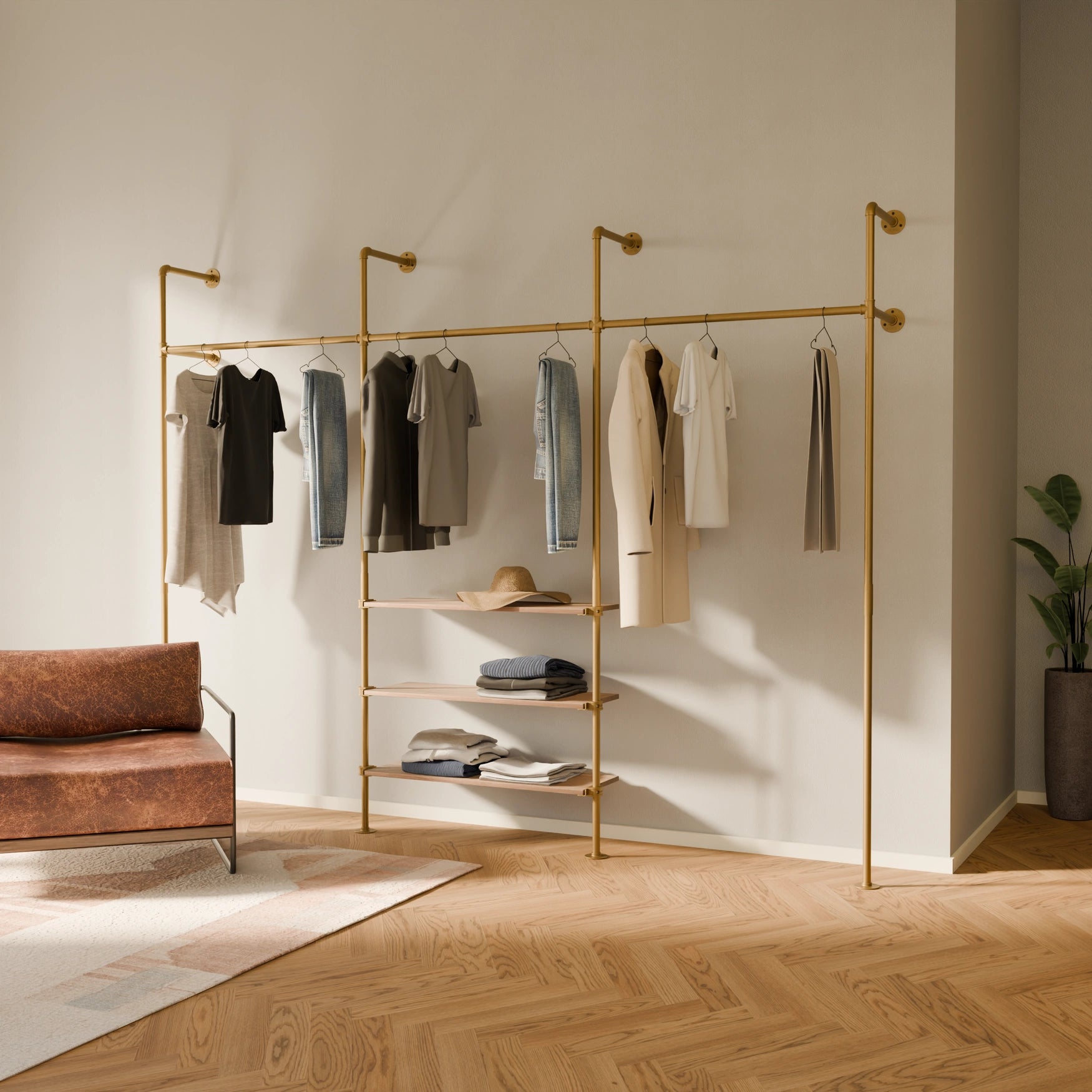 KIM 3 OAK – 3 étagères | or