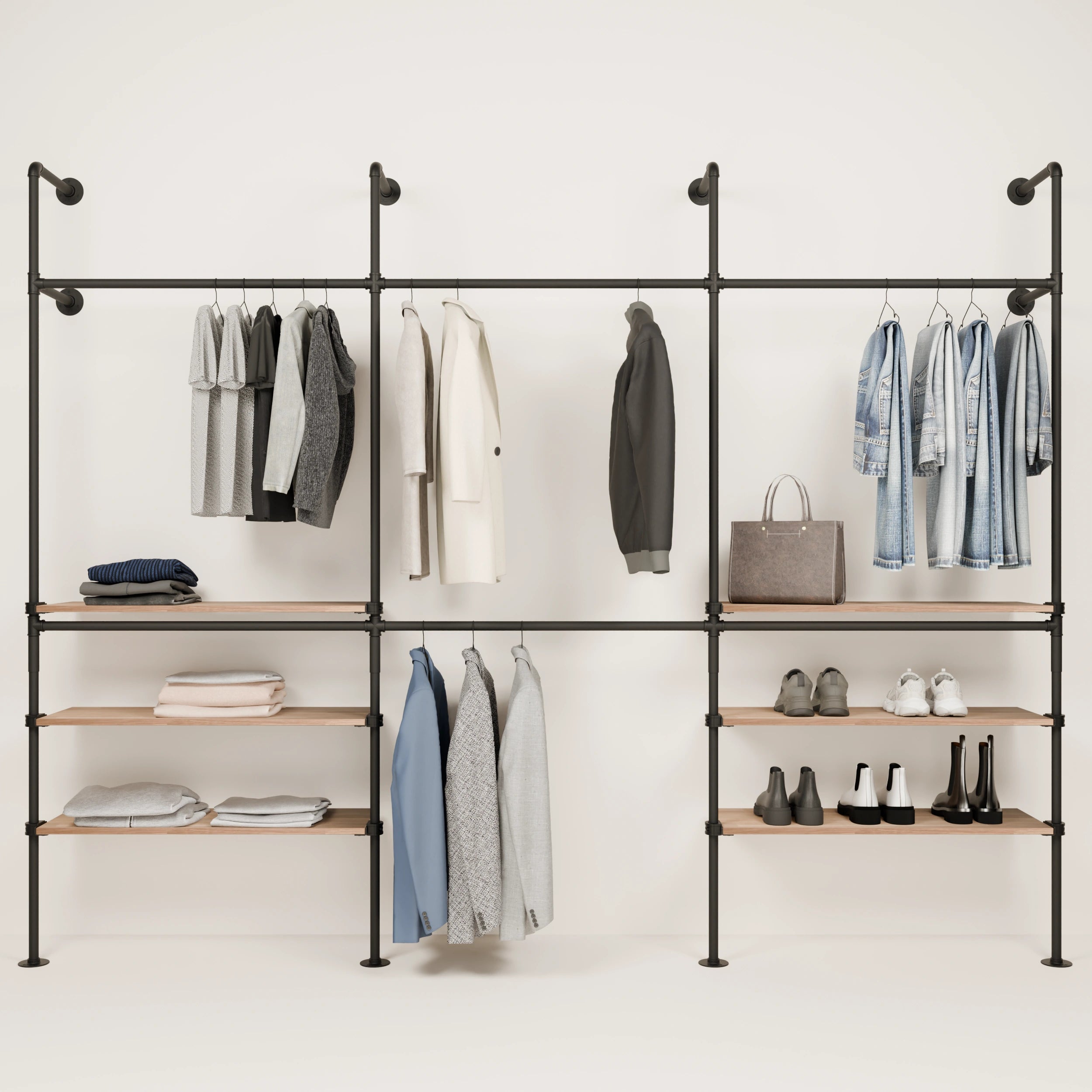 KIM DOUBLE 3 OAK – 6 étagères extérieures