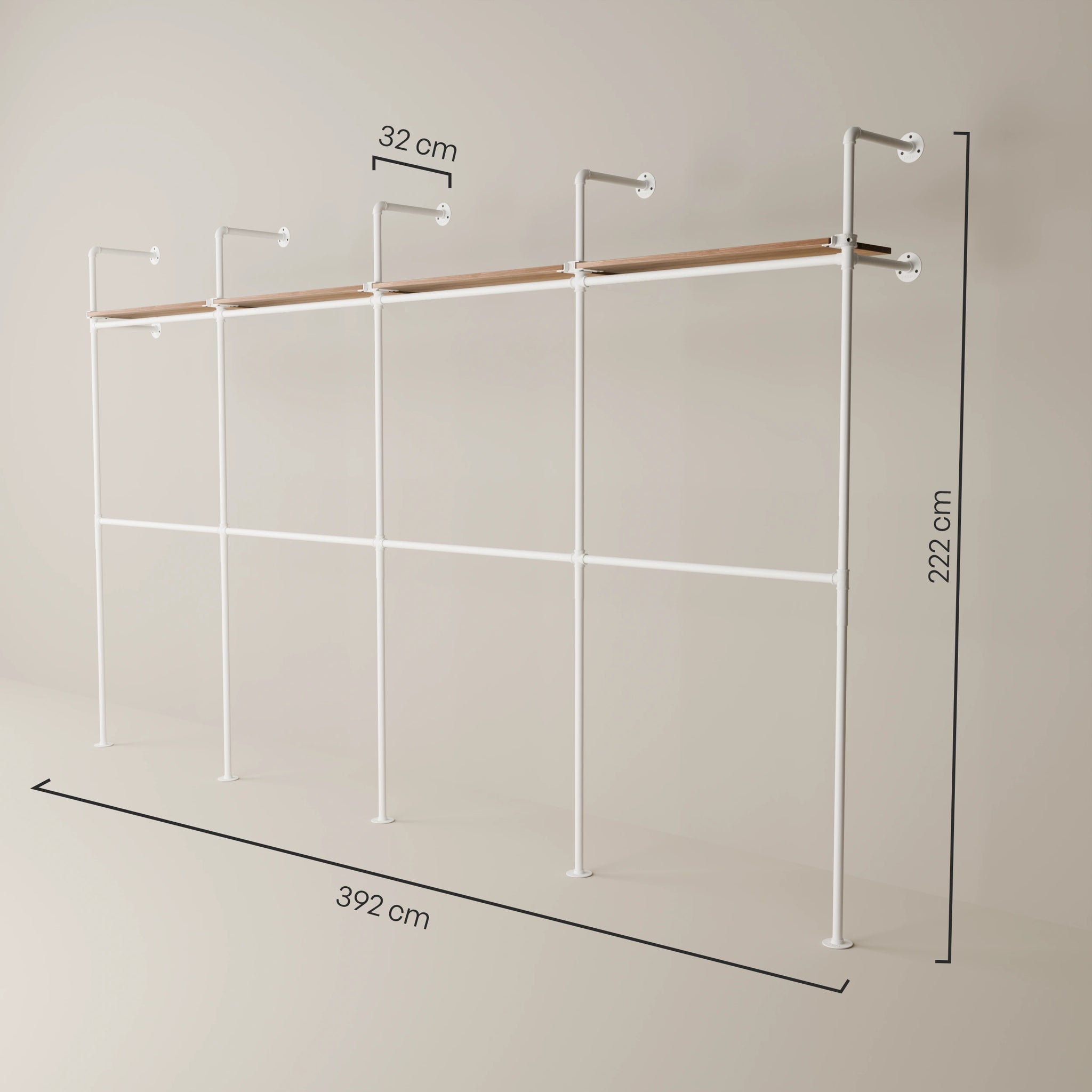KIM DOUBLE 4 OAK –  4 shelves