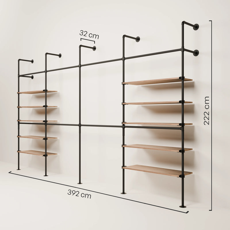 KIM DOUBLE 4 OAK – 10 Regalböden