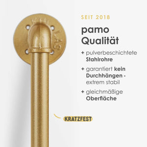 goldene Pulverbeschichtung in hoher Qualität