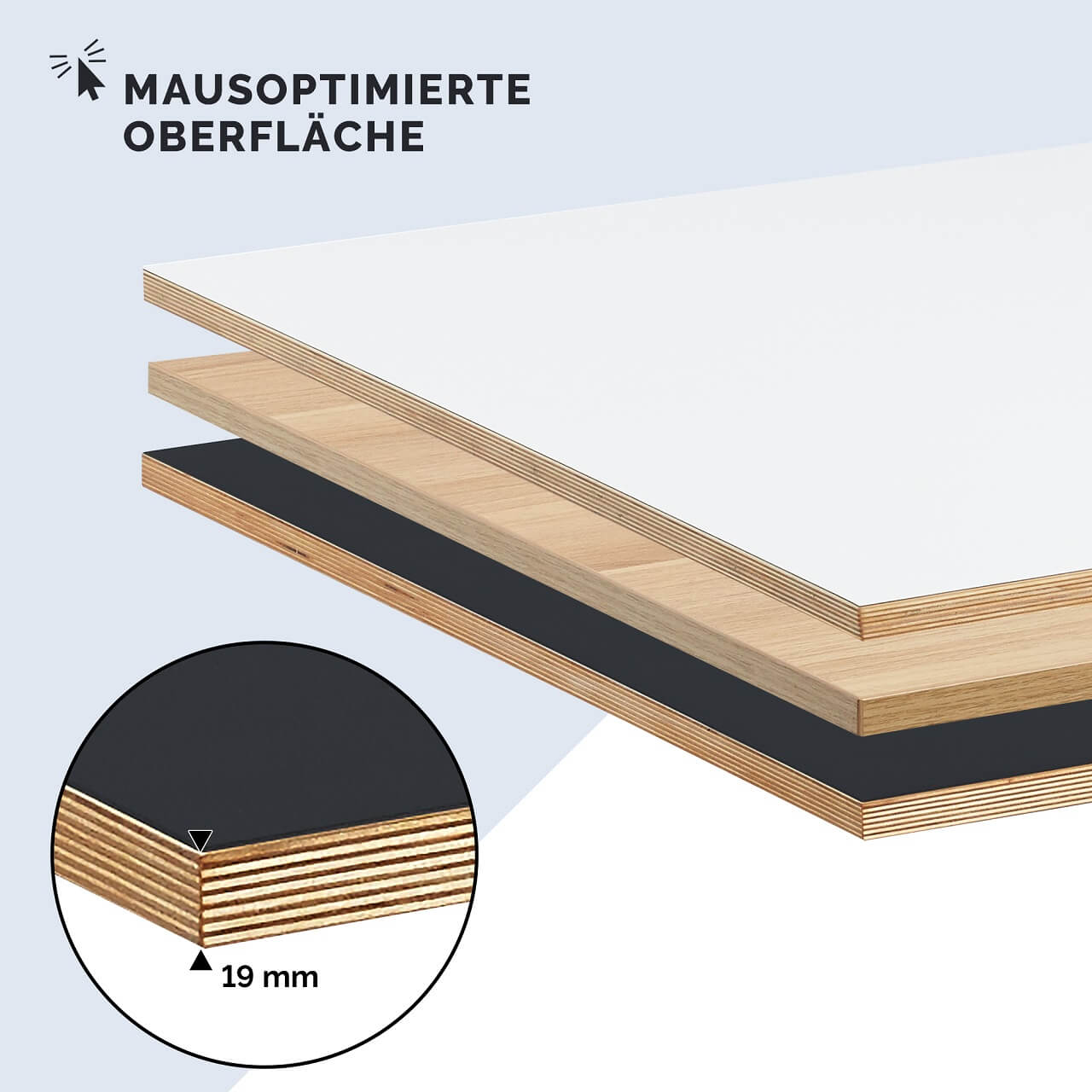 Holzplatte elektrisch höhenverstellbarer Schreibtisch