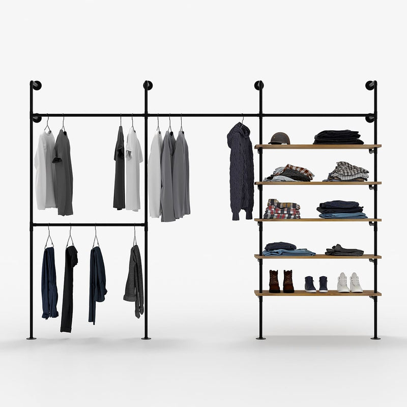 JONTE OAK – Wall mounted coat rack with shelf